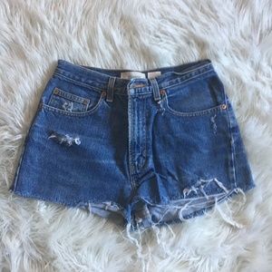 Denim cut-offs shorts